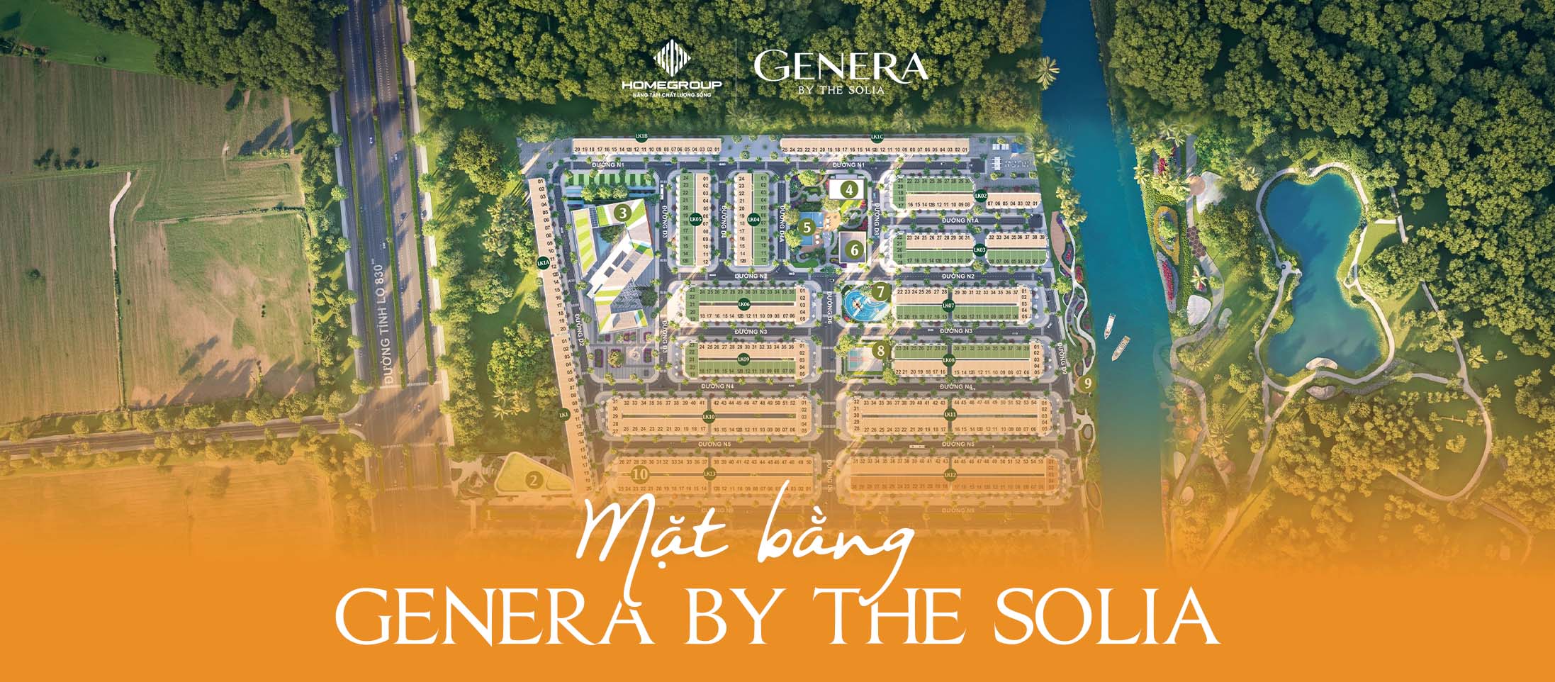 Mặt Bằng Genera by The Solia 2026 | Quy Hoạch Đồng Bộ Tối Ưu An Cư & Kinh Doanh